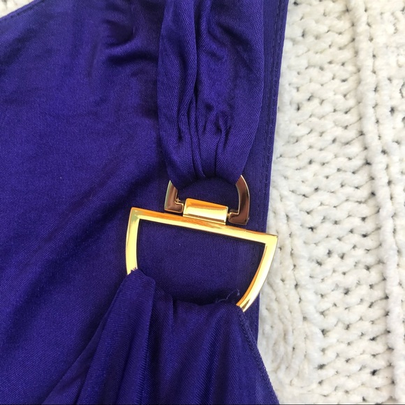 BCBG Maxazria M purple V neck mini dress - Picture 5 of 6